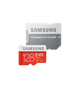 Карта памяти 128Gb Samsung EVO Plus microSDXC Class 10 UHS-I U3 + SD адаптер, Производитель: Samsung, Версия: EVO Plus, Объём памяти: 128 Гб, Комплектация: карта + SD адаптер