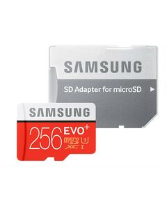 Карта памяти 256Gb Samsung EVO Plus microSDXC Class 10 UHS-I U3 + SD адаптер, Производитель: Samsung, Версия: EVO Plus, Объём памяти: 256 Гб, Комплектация: карта + SD адаптер