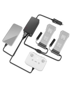 Автомобильное зарядное устройство для 2 аккумуляторов и пульта DJI Mavic 3 повышенной мощности (2 USB) (YX)
