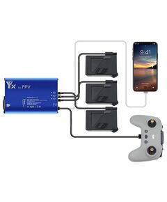 Зарядное устройство для 3 аккумуляторов и пульта DJI FPV (YX)
