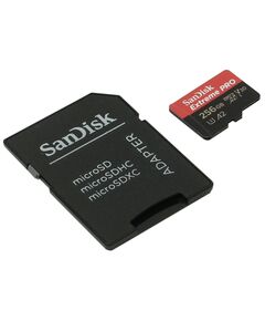 Карта памяти 256Gb SanDisk Extreme Pro microSDXC Class 10 UHS-I U3 V30 A2, Производитель: SanDisk, Версия: Extreme Pro, Объём памяти: 256 Гб, Комплектация: карта + SD адаптер