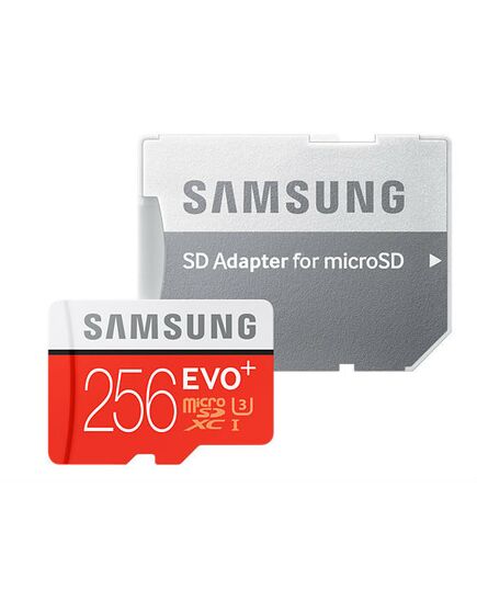 Карта памяти 256Gb Samsung EVO Plus microSDXC Class 10 UHS-I U3 + SD адаптер, Производитель: Samsung, Версия: EVO Plus, Объём памяти: 256 Гб, Комплектация: карта + SD адаптер