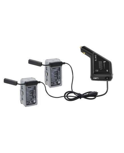 Автомобильное зарядное устройство для 2 аккумуляторов и пульта DJI Mavic Air 2 / Air 2S (YX), изображение 2