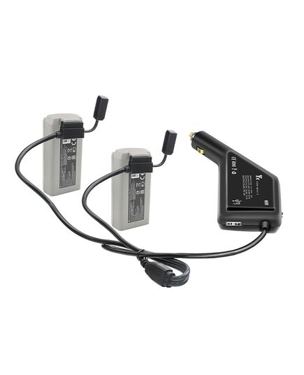 Автомобильное зарядное устройство для 2 аккумуляторов и пульта DJI Mini 2 / Mini SE / Mini 2 SE (YX), изображение 3