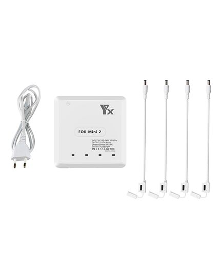 Зарядное устройство для 4 аккумуляторов DJI Mini 2 / Mini SE / Mini 2 SE, пульта и смартфона (YX), изображение 2