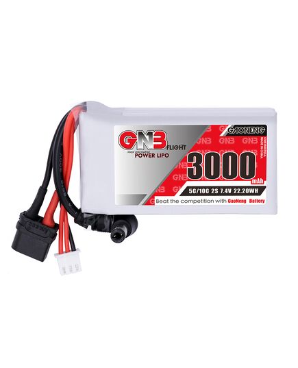 Аккумулятор GNB 3000мАч 2S 5C LiPo для очков Skyzone / Fatshark (XT60, DC5.5), изображение 2