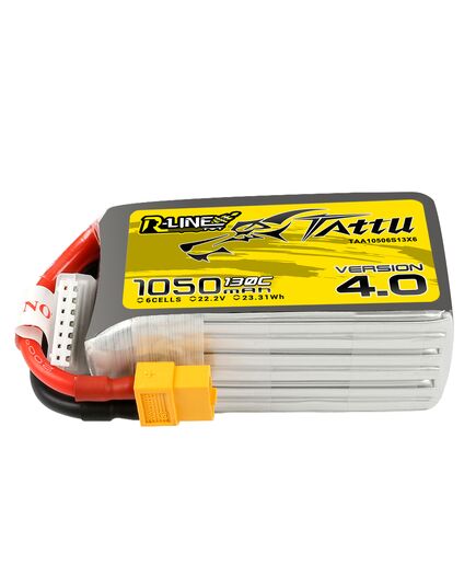 Аккумулятор Tattu R-Line V4.0 1050мАч 130C 6S LiPo (XT60), изображение 2