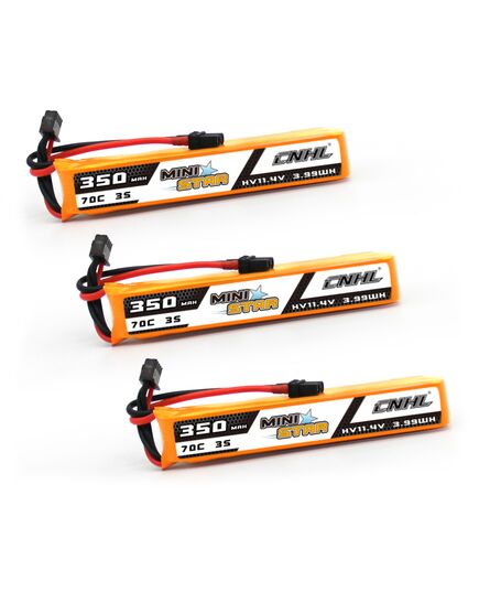 Аккумуляторы CNHL Ministar 350мАч 3S 70C LiHV (XT30) (3 шт.), изображение 2