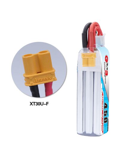 Аккумулятор GNB 450мАч 3S 80C LiPo (XT30), изображение 2