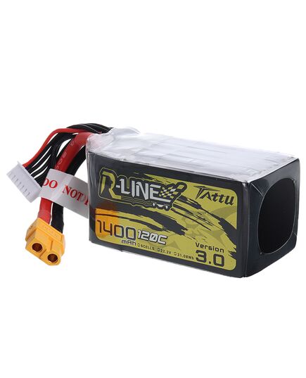 Аккумулятор Tattu R-Line V3.0 1400мАч 6S 120C LiPo (XT60), изображение 2