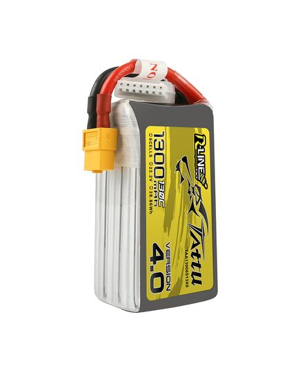 Аккумулятор Tattu R-Line V4.0 1300мАч 6S 130C LiPo (XT60), изображение 2