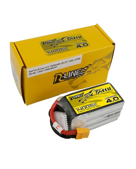 Аккумулятор Tattu R-Line V4.0 1400мАч 6S 130C LiPo (XT60), изображение 4