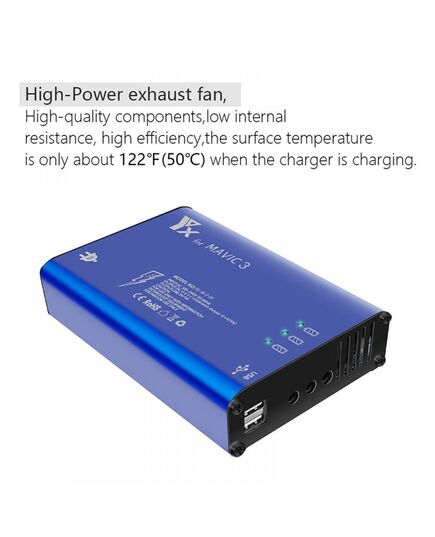 Зарядное устройство для 3 аккумуляторов DJI Mavic 3, пульта и мобильного устройства (YX), изображение 5