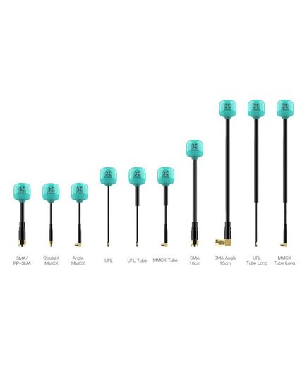 Антенна Foxeer Lollipop 4 Plus 5,8 ГГц (RHCP / LHCP), Поляризация: LHCP, Разъём: U.FL, Длина: 95 мм, Цвет: Бирюзовый, Количество: 1 шт., изображение 2