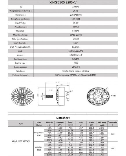 Мотор iFlight XING 2205 2300KV, изображение 8