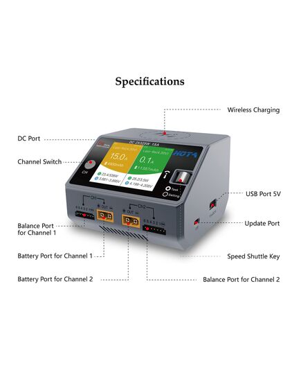 Зарядное устройство HOTA D6, изображение 5