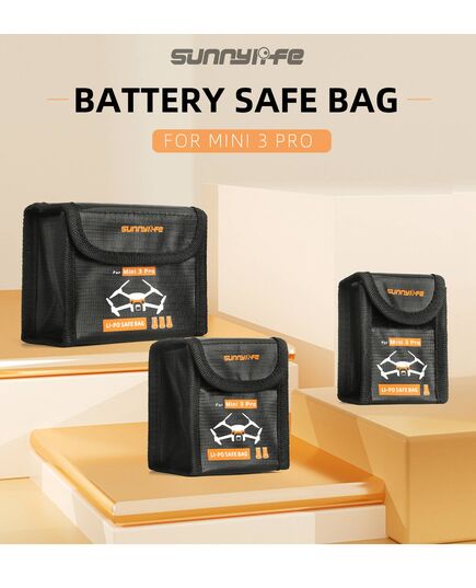 Огнеупорный чехол для аккумулятора DJI Mini 3 / Mini 3 Pro / Mini 4 Pro (SunnyLife), Версия: для 1-го аккумулятора, изображение 6