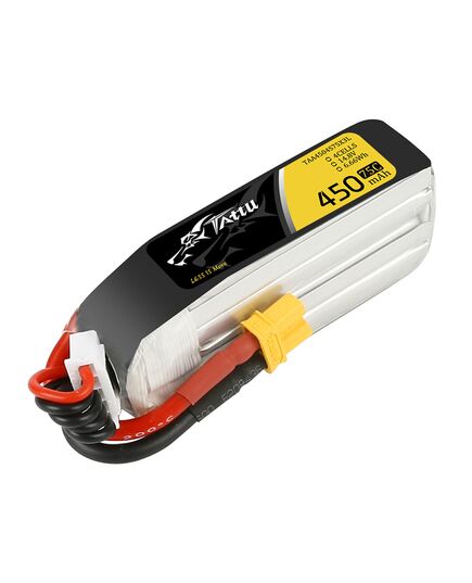 Аккумулятор Tattu 450мАч 4S 75C LiPo (Удлинённый) (XT30), изображение 2