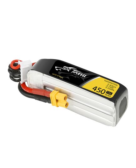 Аккумулятор Tattu 450мАч 4S 75C LiPo (Удлинённый) (XT30), изображение 3