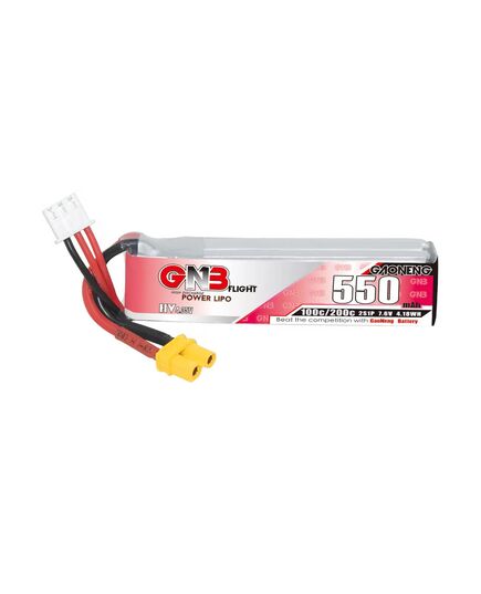 Аккумулятор GNB 550мАч 2S 100C LiHV (XT30), изображение 2