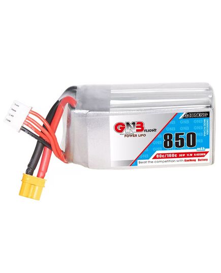 Аккумулятор GNB 850мАч 3S 80C LiPo (XT30), изображение 2