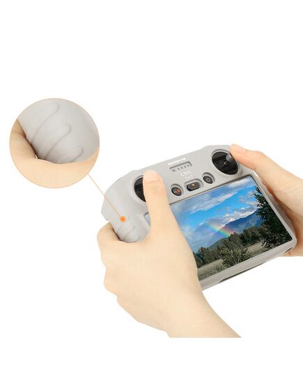 Силиконовый чехол пульта DJI RC (SunnyLife), Версия: Без козырька, Цвет: Серый, изображение 4