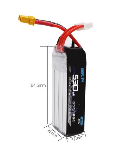 Аккумулятор GEPRC 530мАч 4S 90C LiHV (XT30), изображение 3