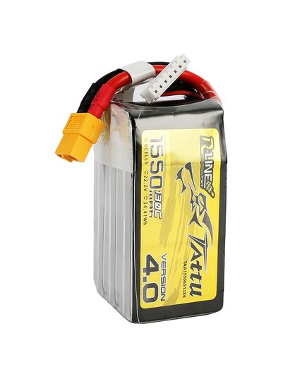 Аккумулятор Tattu R-Line V4.0 1550мАч 6S 130C LiPo (XT60), изображение 3