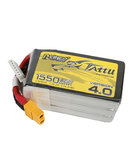 Аккумулятор Tattu R-Line V4.0 1550мАч 6S 130C LiPo (XT60), изображение 4