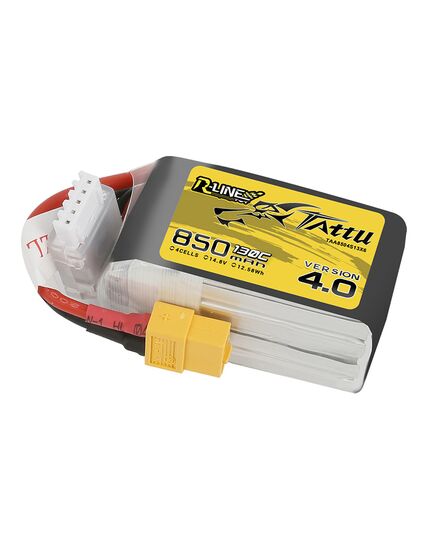 Аккумулятор Tattu R-Line V4.0 850мАч 4S 130C LiPo (XT60), изображение 2