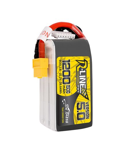 Аккумулятор Tattu R-Line V5.0 1200мАч 6S 150C LiPo (XT60), изображение 4