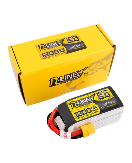 Аккумулятор Tattu R-Line V5.0 1200мАч 6S 150C LiPo (XT60), изображение 5