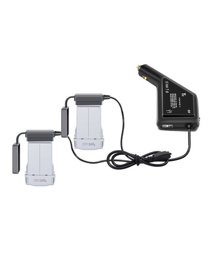 Автомобильное зарядное устройство для 2 аккумуляторов и пульта DJI Mini 3 / Mini 3 Pro / Mini 4 Pro (YX), изображение 2