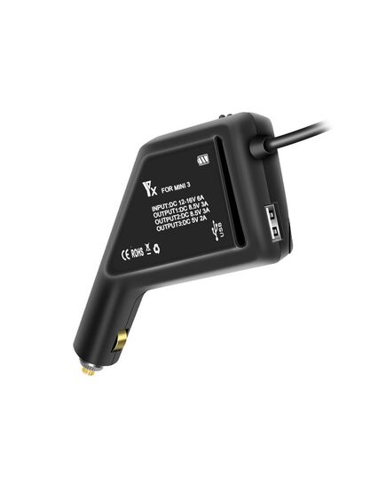 Автомобильное зарядное устройство для 2 аккумуляторов и пульта DJI Mini 3 / Mini 3 Pro / Mini 4 Pro (YX), изображение 3