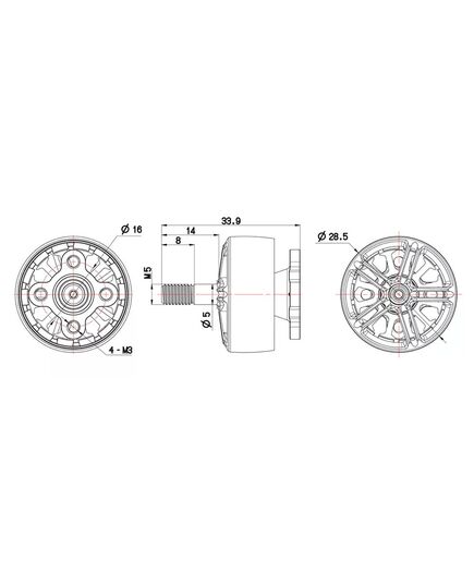 Мотор BrotherHobby GOM 2207.5, KV моторов: 1750KV, изображение 5