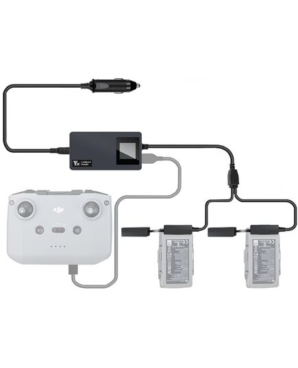 Автомобильное зарядное устройство DJI Mavic Air 2 / Air 2S (С дисплеем) (YX)