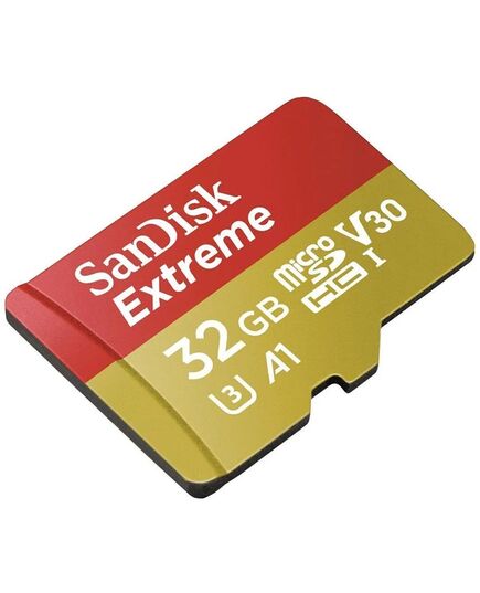 Карта памяти 32Gb SanDisk Extreme microSDHC Class 10 UHS-I U3 V30 + SD адаптер, Производитель: SanDisk, Версия: Extreme, Объём памяти: 32 Гб, Комплектация: только карта, изображение 2