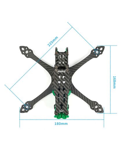 Рама GEPRC GEP-MK5X / GEP-MK5D O3 Pro, Версия: Squashed X, Цвет: Зелёный, изображение 5