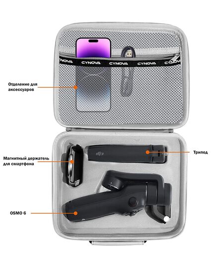Защитный кейс DJI OM 6 (CYNOVA), изображение 4