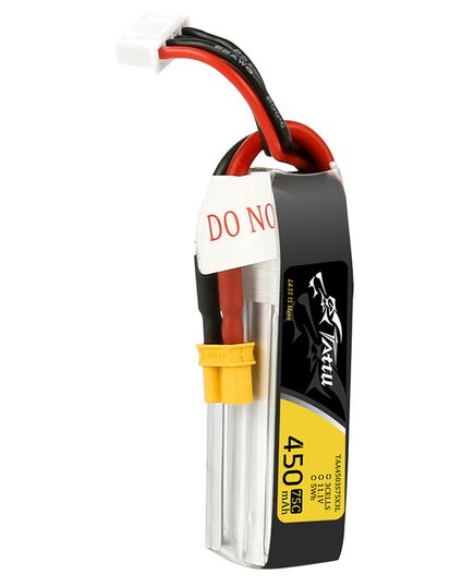 Аккумулятор Tattu 450мАч 3S 75C LiPo (Удлинённый) (XT30), изображение 2