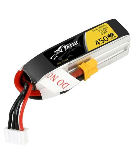 Аккумулятор Tattu 450мАч 3S 75C LiPo (Удлинённый) (XT30), изображение 4