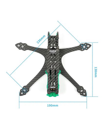 Рама GEPRC GEP-MK5X / GEP-MK5D O3 Pro, Версия: DeadCat, Цвет: Зелёный, изображение 5