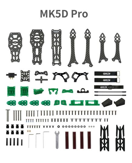 Рама GEPRC GEP-MK5X / GEP-MK5D O3 Pro, Версия: DeadCat, Цвет: Зелёный, изображение 6
