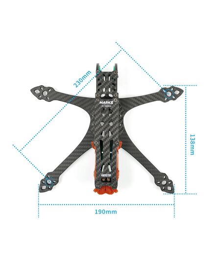 Рама GEPRC GEP-MK5X / GEP-MK5D O3 Pro, Версия: DeadCat, Цвет: Оранжевый, изображение 5