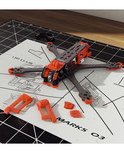 Рама GEPRC GEP-MK5X / GEP-MK5D O3 Pro, Версия: DeadCat, Цвет: Оранжевый, изображение 7