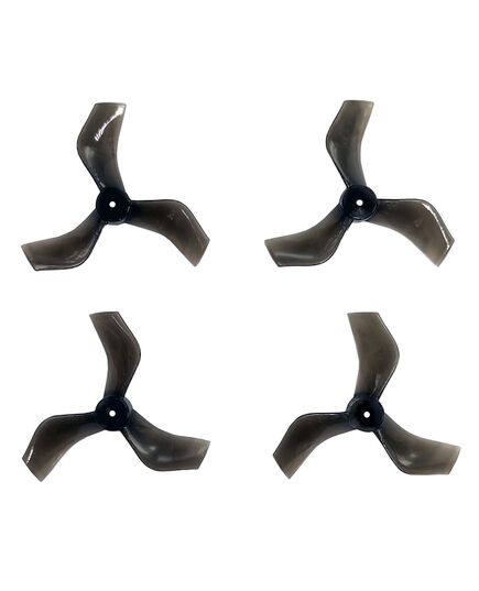 Пропеллеры Gemfan 40мм 3-лопастные (Вал 1,5 мм), Цвет: Прозрачный чёрный, Количество: 2+2 шт., изображение 2