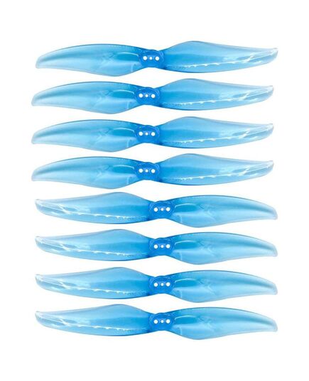 Пропеллеры Gemfan Hurricane 4024 2-лопастные (Вал 1,5 мм), Цвет: Прозрачный голубой, Количество: 4+4 шт., изображение 2