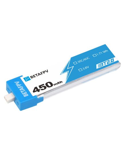 Аккумуляторы BETAFPV 450мАч 1S 30C LiHV (BT2.0), Комплектация: 1 шт.