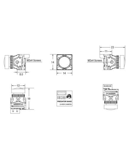 FPV Камера Foxeer Nano Predator 5 (С коннектором), Версия: Nano, Цвет: Чёрный, изображение 5